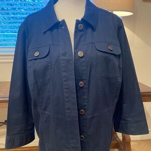 Christopher & Banks Dark Blue Utility Jacket